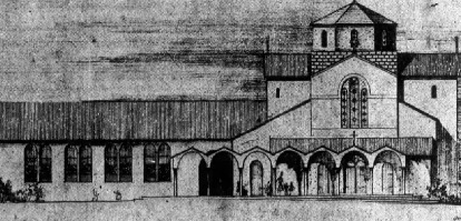 Artist's rendering shows design for the new St. George Greek Orthodox Church at 818 Valley Road in Clifton, NJ