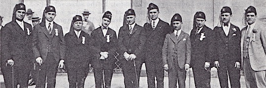 AHEPA Supreme Lodge at 1925 Chicago Convention: Coronis, Critzas, Willias, Loumos, Chebithes, Nickas, Stephos, Psaki, Angelopoulos, Karambelas