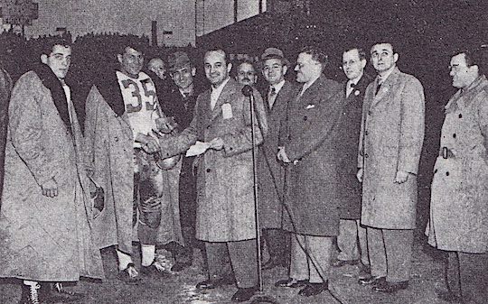 1949 - Pete Pihos and Bill Mackrides of the Philadelphia Eagles professional football team, honored by Philadelphia Ahepans