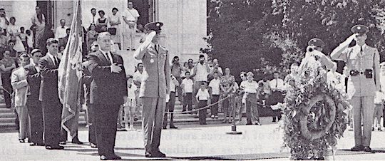 1959 - Ahepa ceremony on Memorial Day at the Tomb of the Unknown Soldier, Arlington National Cemetery.