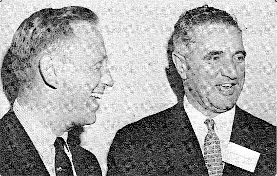 1960 - Congressman John Brademas (left) with Mayor George Christopher of San Francisco